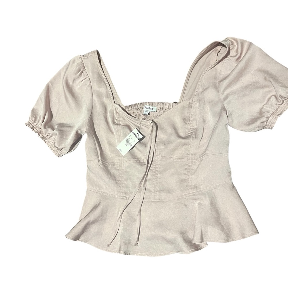Express Blush Puff Sleeve Blouse